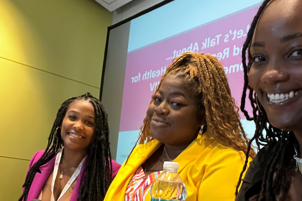 Porchia Dees, Kimberly Canady, and Ciarra &quot;Ci Ci&quot; Covin, presenting at USCHA 2022.