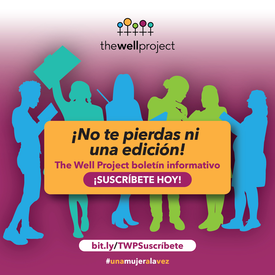 Promoción de suscripción al boletín en español The Well Project.
