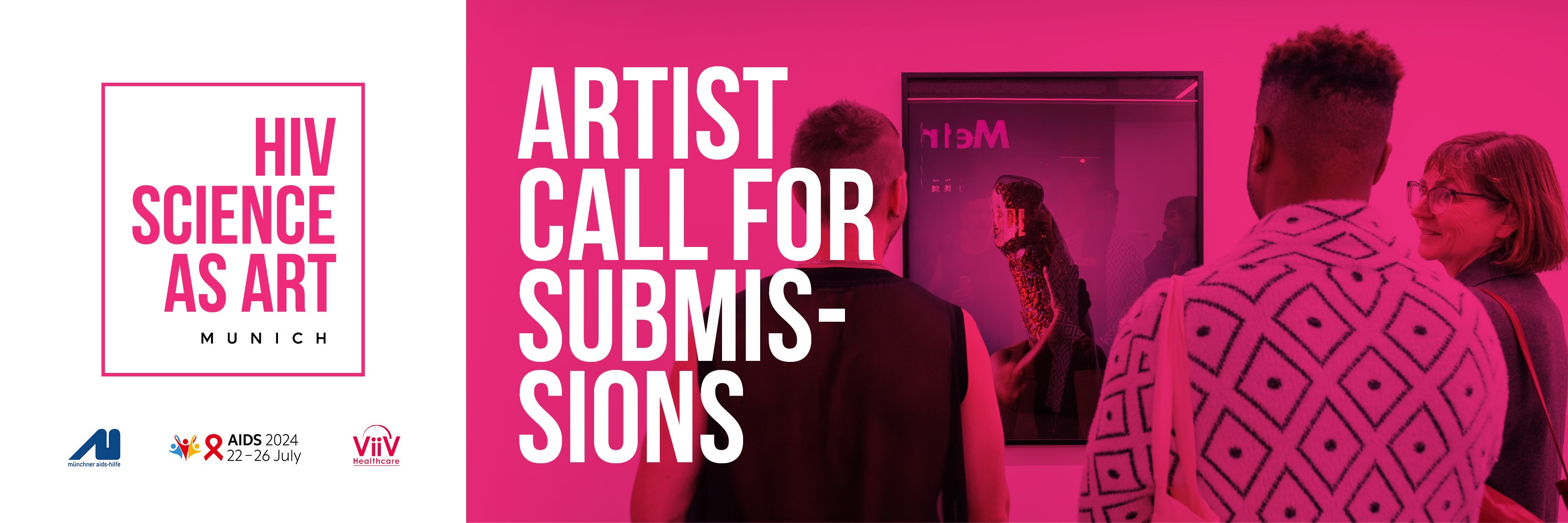 Flyer for HIV Science is Art call for submissions. 