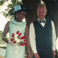 A Girl Like Me blogger HIVstigmafighter and her husband on their wedding day. 