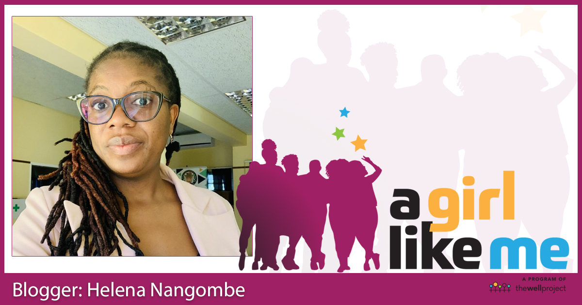 Blogger Helena Nangombe and logo for A Girl Like Me.