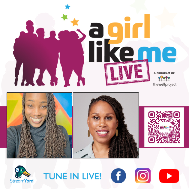 Flyer for A Girl Like Me LIVE with headshots of Ciarra “Ci Ci” Brown and Oni Blackstock.
