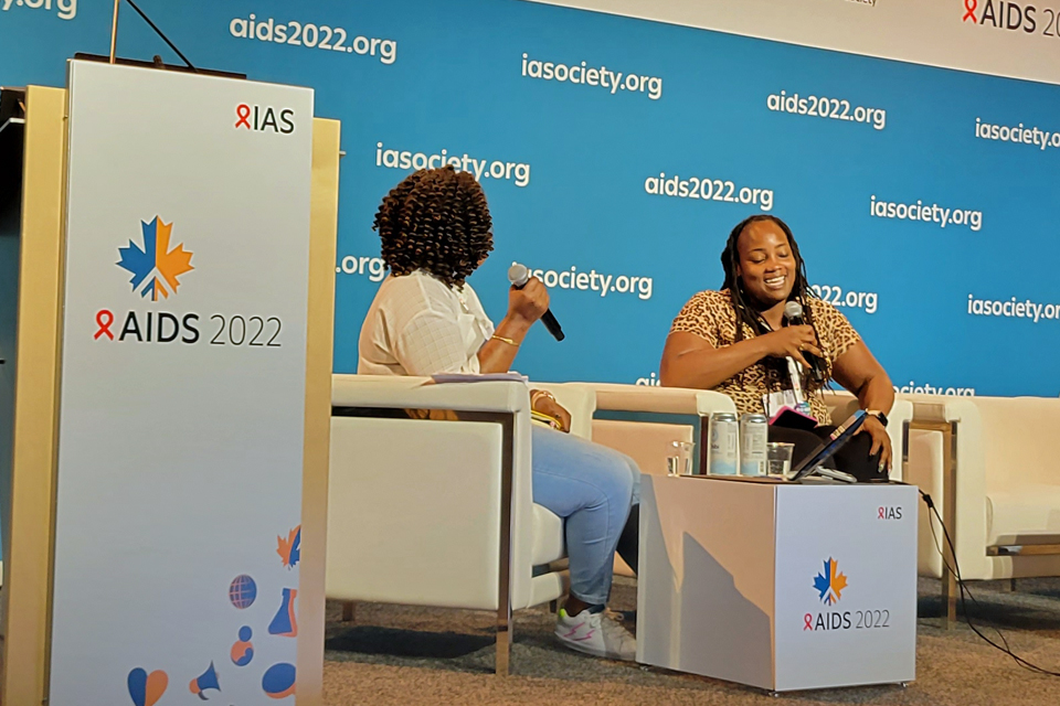 Ciarra &quot;Ci Ci&quot; Covin at AIDS 2022 &quot;Breast is Best&quot; session.