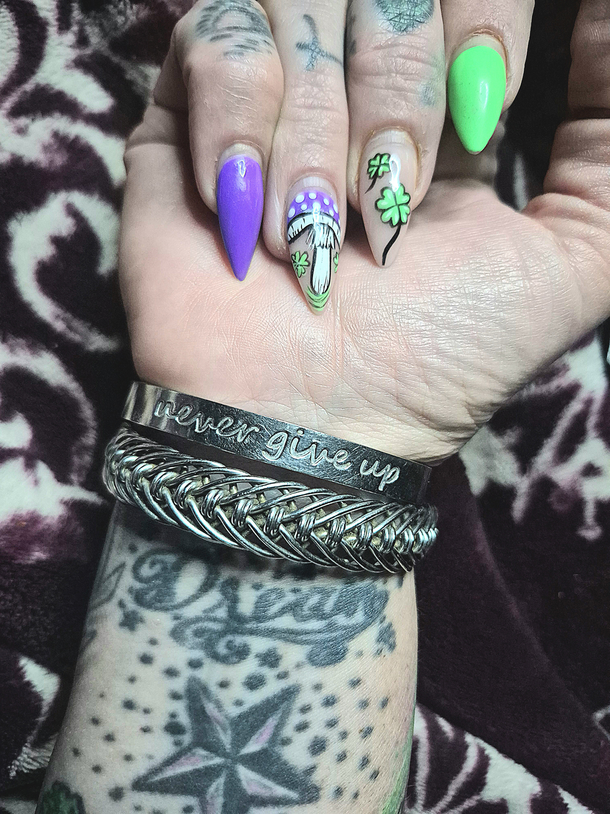 Front of Cupcake80's hand with bracelet on her wrist.