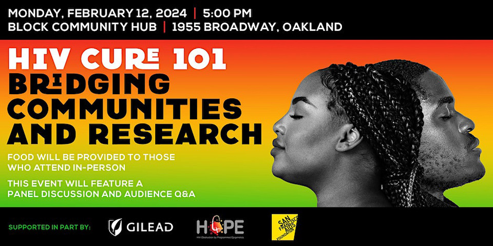 Flyer for HIV Cure 101 event.