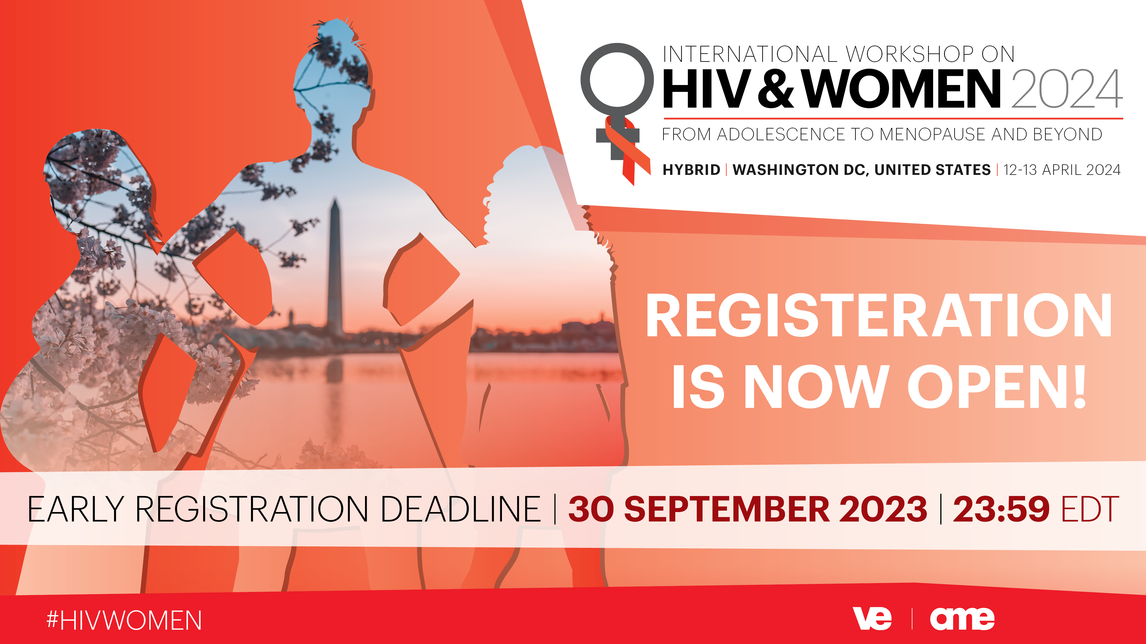 Flyer for HIV & Women 2024 conference.