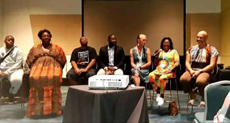 Katie Willingham and other members of Surviving Voices documentary panel. 