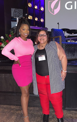 Marissa Gonzalez and Kandi Burruss at the 2023 Biomedical HIV Prevention Summit.