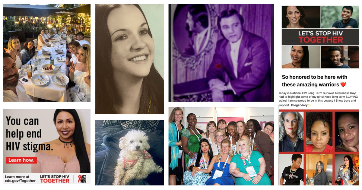 Collage de imágenes de Maria «HIV» Mejia: bloguera de Una Chica Como Yo, miembro del consejo asesor comunitario y embajadora global.