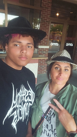 Janine Brignola and her son.