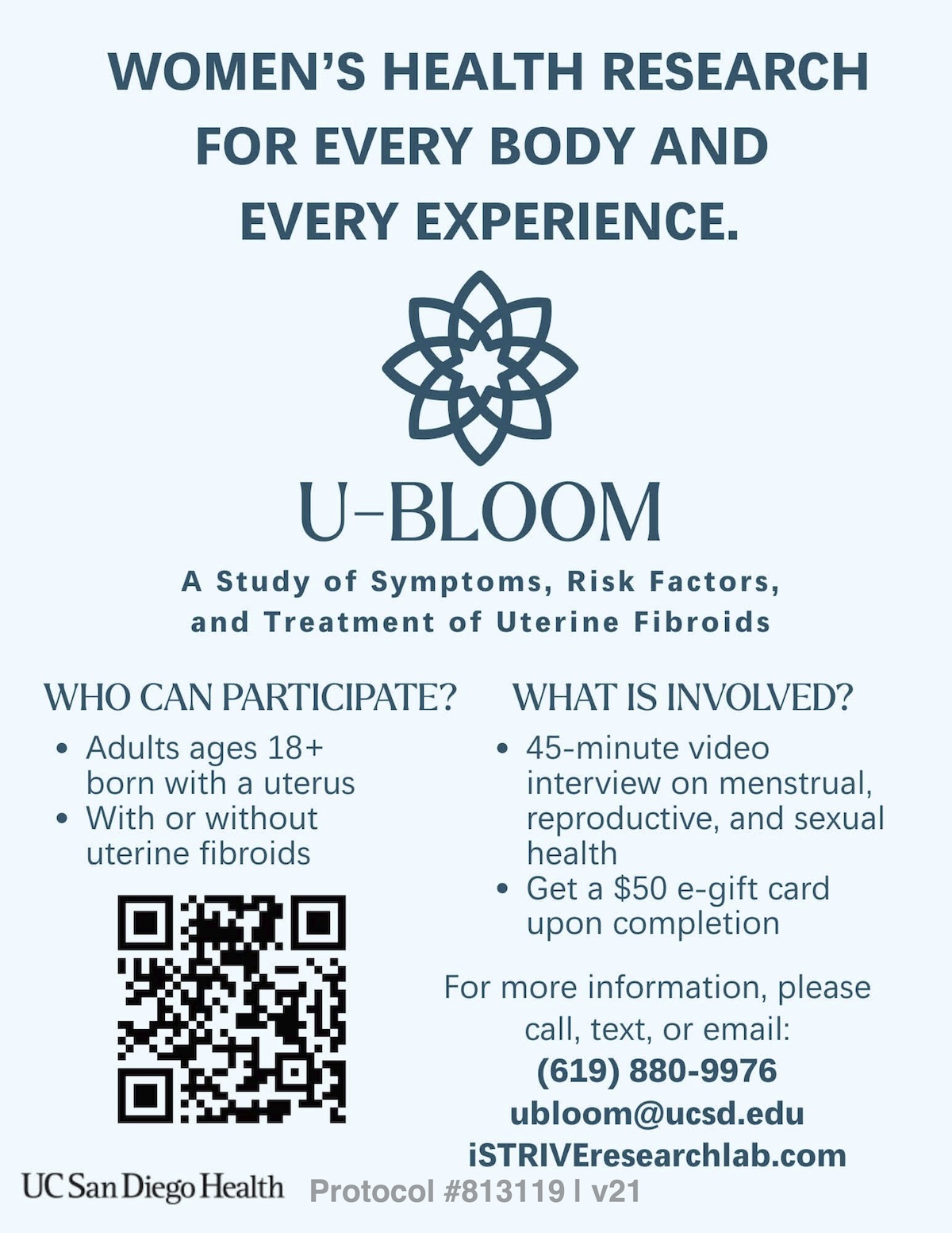 U-BLOOM Study Flyer.