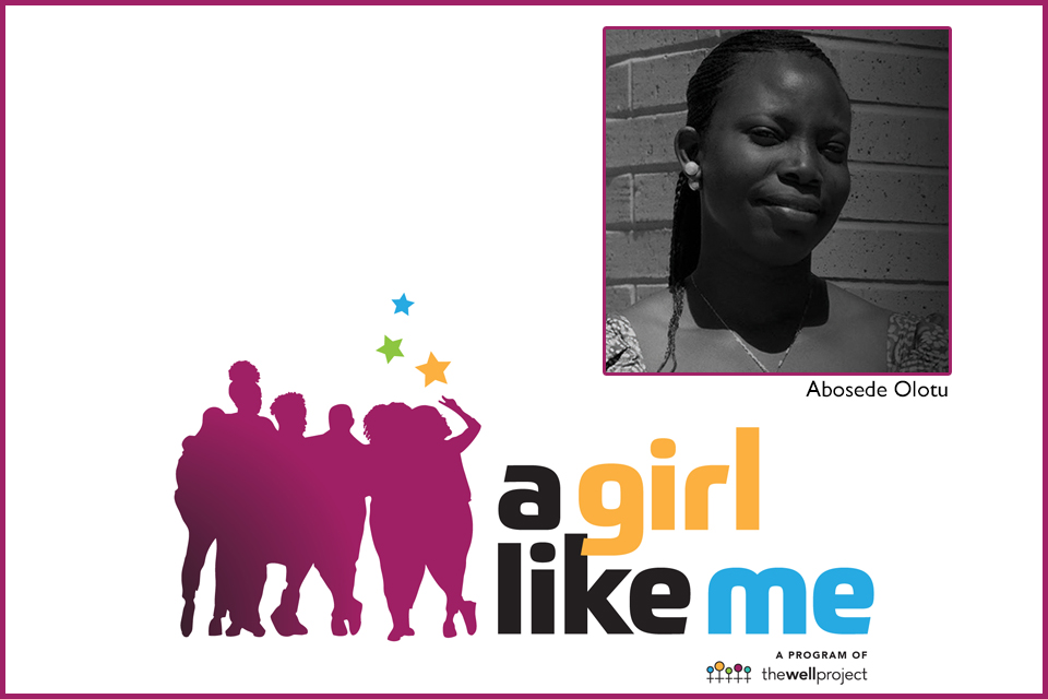 Headshot of Abosede Olotu and logo for A Girl Like Me.