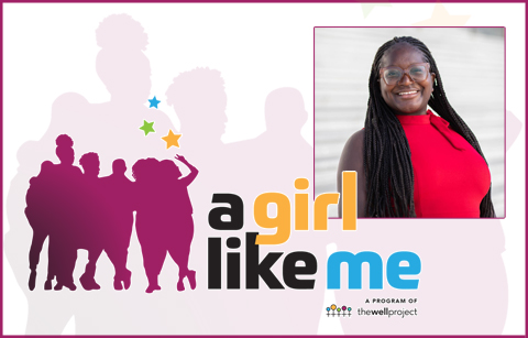 Blogger Eunice ("Nonsensical-thinking") and logo for A Girl Like Me.