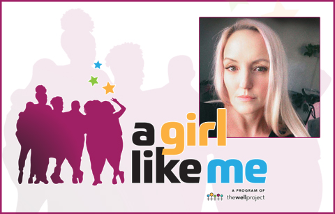 Blogger Sarah ("TrulyBlessed") and logo for A Girl Like Me.