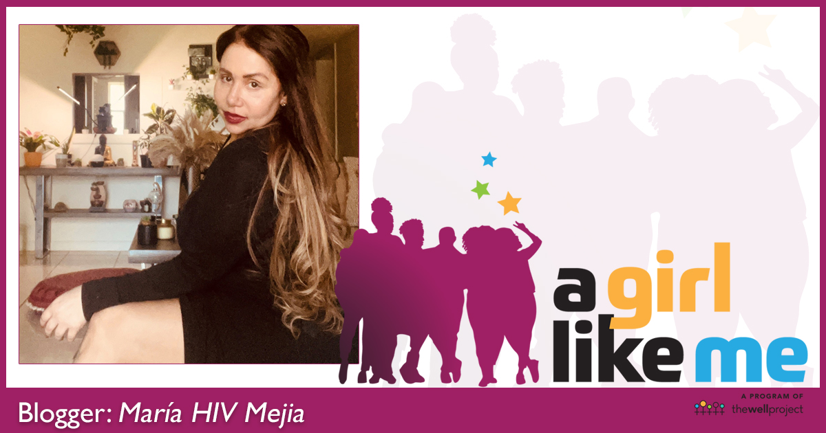 Blogger Maria HIV Mejia and logo for A Girl Like Me.