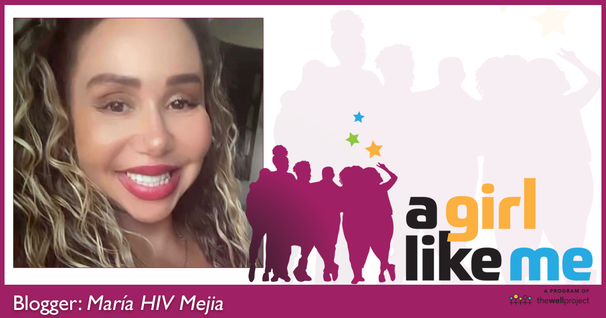 Blogger Maria HIV Mejia and logo for A Girl Like Me.