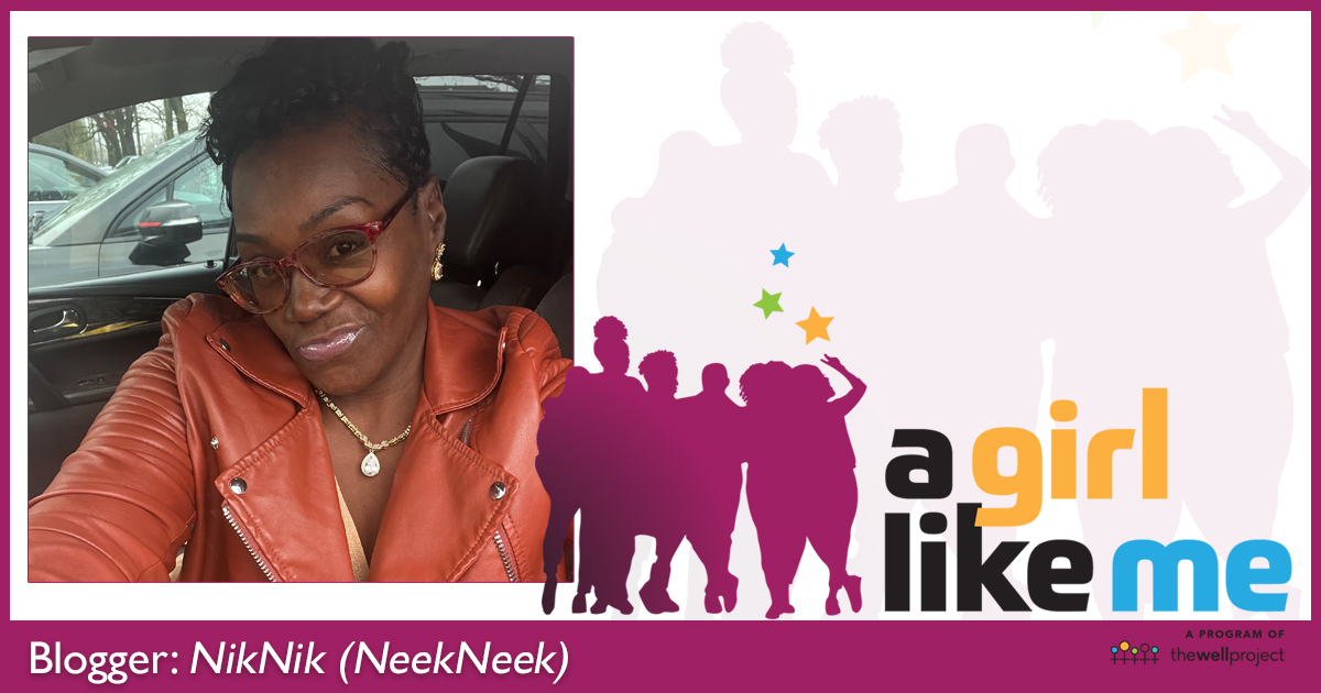 Blogger NikNik (NeekNeek) and logo for A Girl Like Me.