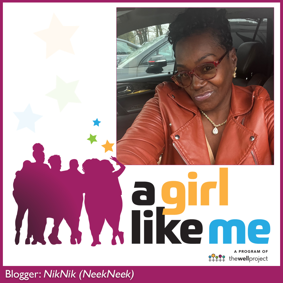Blogger NikNik (NeekNeek) and logo for A Girl Like Me.