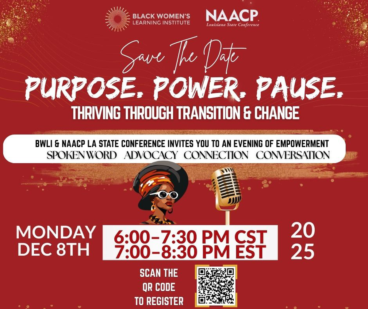 Flyer for BWLI-NAACP event.