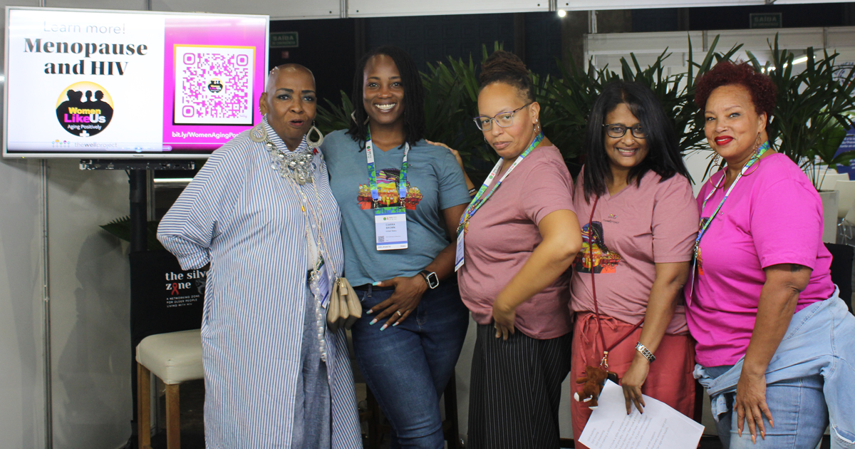Linda Scruggs, Ciarra "Ci Ci" Brown, Olivia G. Ford, Jyoti Dhawale, and Bridgette Picou at AIDS 2026.