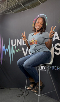 Ciarra "Ci Ci" Brown at AIDS 2026.