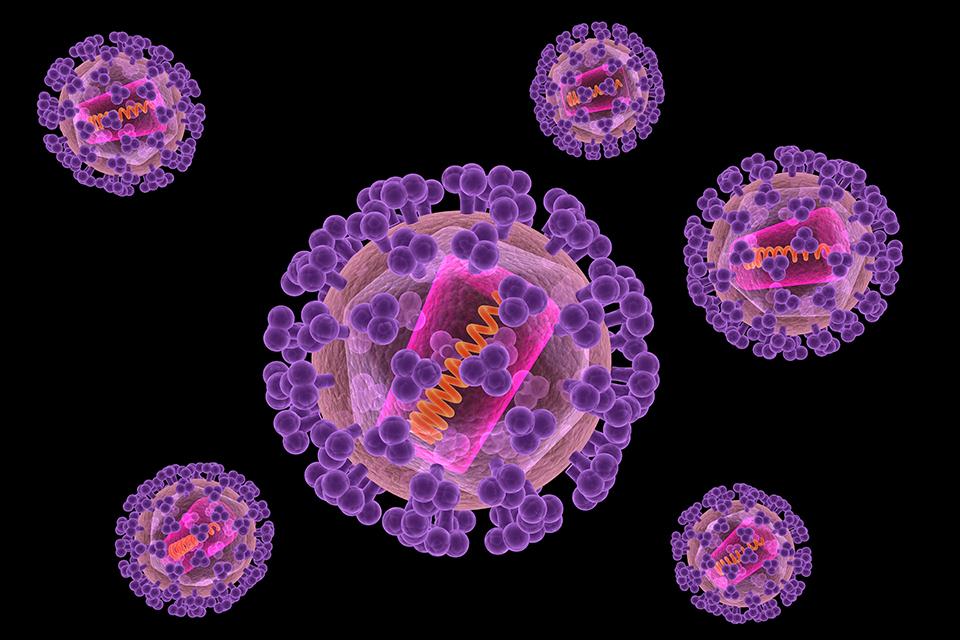 Representación de los virus de la inmunodeficiencia humana (VIH).