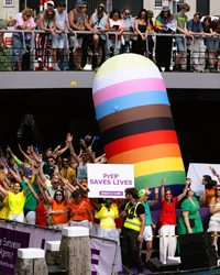 Crowd at Black Pride Amsterdam.