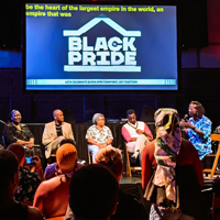 Speakers at Black Pride Amsterdam.