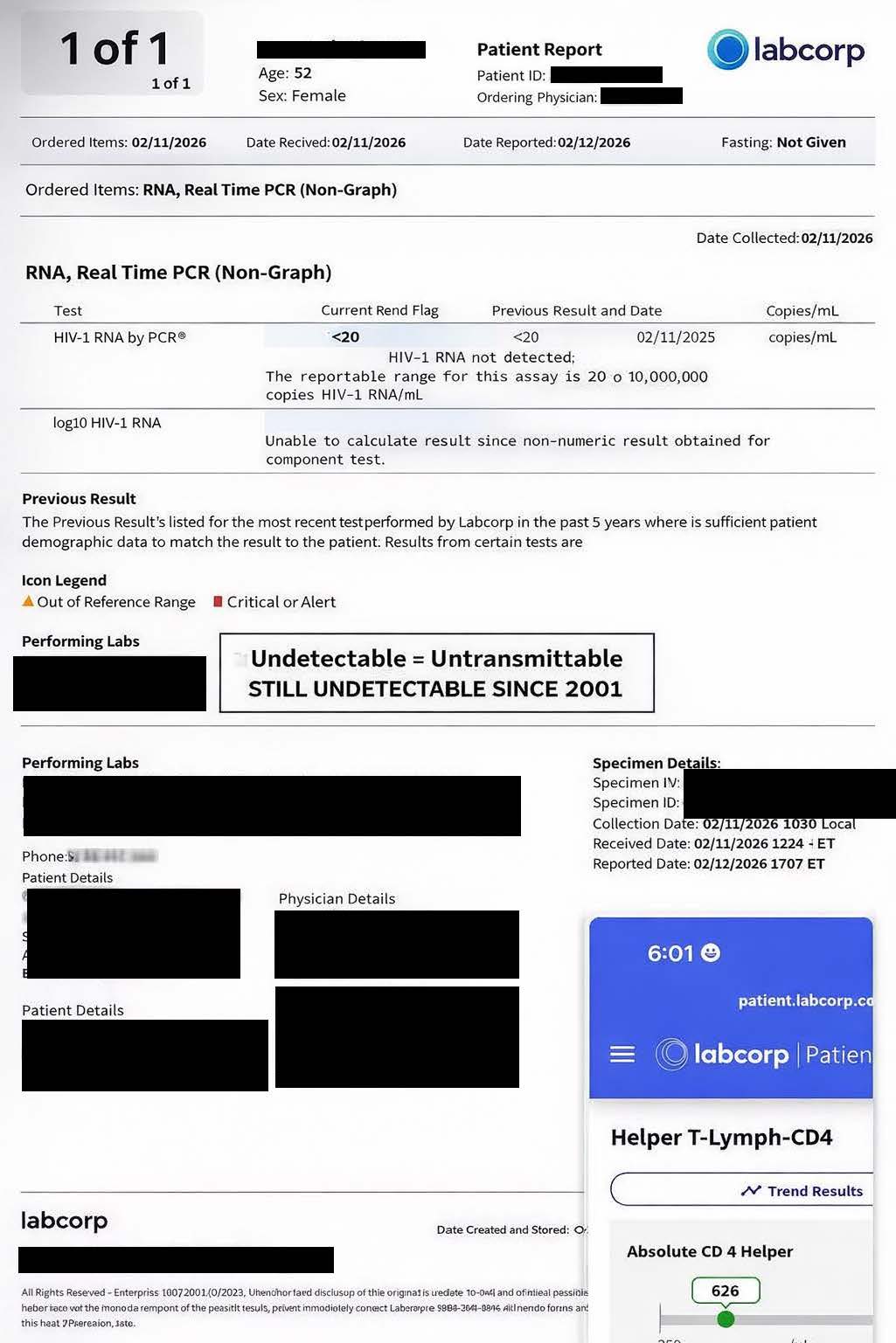 Maria's redacted labs.