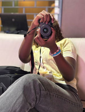 A Girl Like Me blogger @mina with a camera.