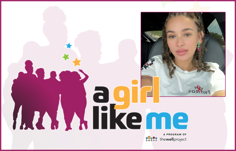 Blogger Marie ("Godsbabi") and logo for A Girl Like Me.