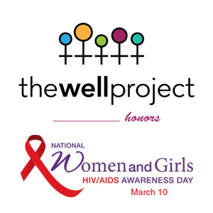 Logos for The Well Project and National Women and Girls HIV/AIDS Awareness Day.