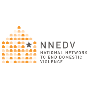 NNEDV orange house gray star gray full name logo.