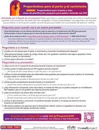 Preparándose para el parto y el nacimiento: listas de verificación