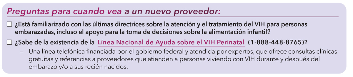 Detalle de la lista de verificación: preparándose para el parto y el nacimiento.