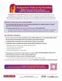 Postpartum Visits to My Providers checklist.