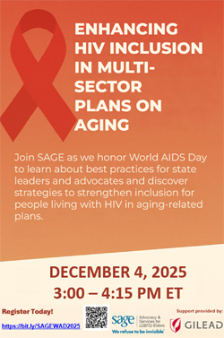Flyer for Sage's World AIDS Day event.