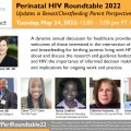 Flyer for event with headshots of speakers and moderators.