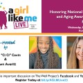 Flyer for A Girl Like Me LIVE event with headshots of Ciarra "Ci Ci" Covin and Dawn Averitt.