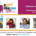 Headshots of A Girl Like Me co-hosts with details of event.