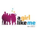 Logo for A Girl Like Me, a program of The Well Project: silhouette of 5 women and 3 stars.
