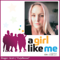 Blogger Sarah ("TrulyBlessed") and logo for A Girl Like Me.
