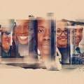 Pieces of pictures of people highlighted in article with the words "Fighting for our lives". 