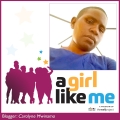Blogger Carolyne Mwinamo and logo for A Girl Like Me.