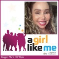 Blogger Maria HIV Mejia and logo for A Girl Like Me.