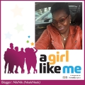 Blogger NikNik (NeekNeek) and logo for A Girl Like Me.