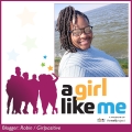 Blogger Robin (Girlpozitive) and logo for A Girl Like Me.