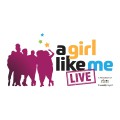 Logo for A Girl Like Me LIVE, a program of The Well Project with silhouette of 5 women and 3 stars.