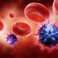 Blood cells and viruses.