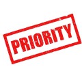 The word "priority" in bold red letters inside a red border.